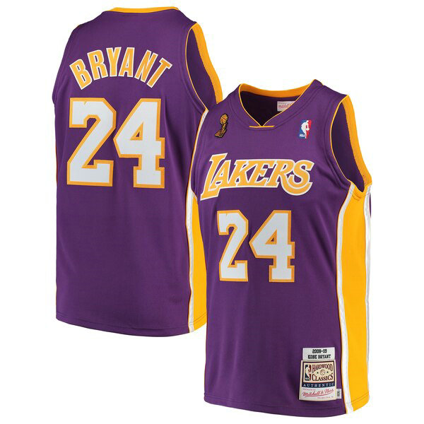 Maillot Los Angeles Lakers Homme Kobe Bryant 24 2008-2009 Pourpre